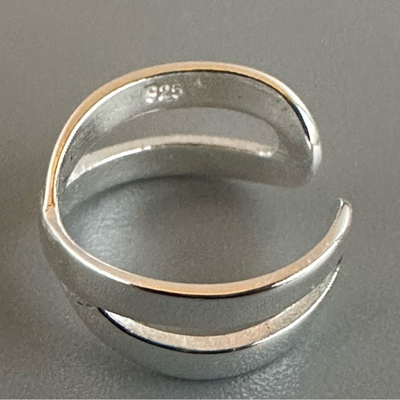 Sterling Silver Criss-Cross Ear Cuff – No Piercing Sleek Wrap Band - Picture 5 of 8